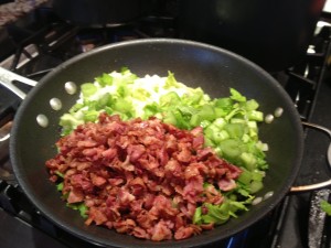 Making cornbread dressing