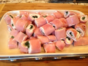 Party Ham Rolls & Cream Cheese