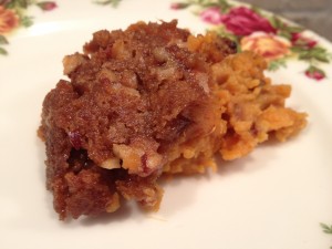Sweet potato casserole with praline topping