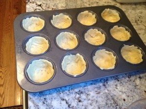 making breakfast quiches