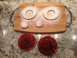 making linzer cookies