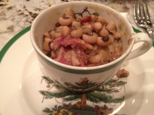 Black eyed peas for good luck