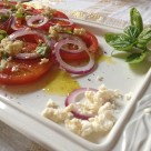 Tomato gorgonzola salad