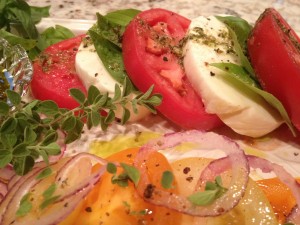 Tomato Mozzarella Salad with fresh herbs